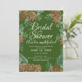 Pinecones Brautparty: Einladung (Stehend Vorderseite)