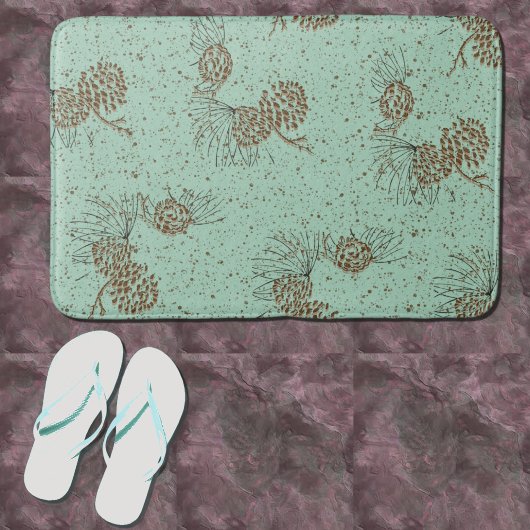 Pinecones Cabin Badematte