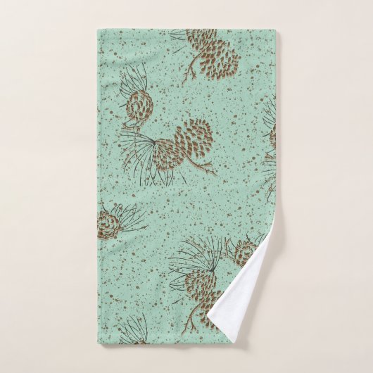 Pinecones Cabin Badhandtuch Set (Handtuch)