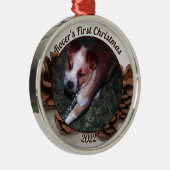 Pinecones Das erste Weihnachtsfest des Hauses mit Ornament Aus Metall (Rechts)