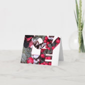 Pinecones Evergreens Red Berries Liebe Dankeskarte (Vorderseite)