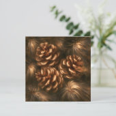 Pinecones Feiertagskarte (Stehend Vorderseite)