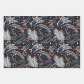 Pinecones Festlicher Winter oder Weihnachten Botan Geschenkpapier Set (Vorderseite 3)