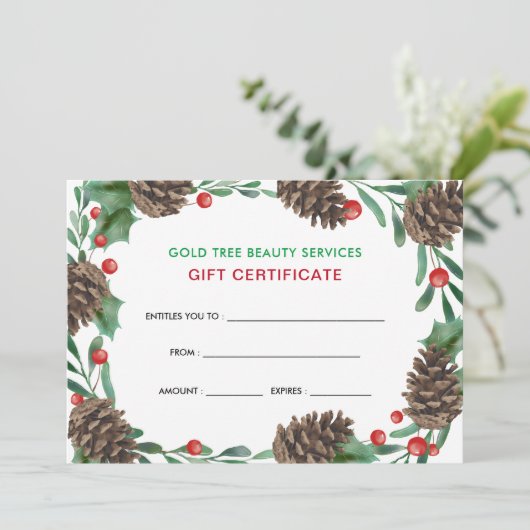 Pinecones | Geschenkgutschein (Stehend Vorderseite)