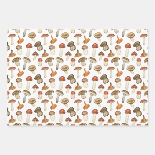 Pinecones Gift von Earthy Mushrooms Pine Treff Geschenkpapier Set (Vorderseite)