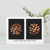 Pinecones Hochzeit laden Einladung (Stehend Vorderseite)