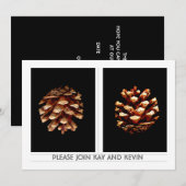 Pinecones Hochzeit laden Einladung (Vorne/Hinten)