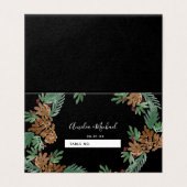 Pinecones Hochzeitssitze (Außenseite Aufgefaltet)