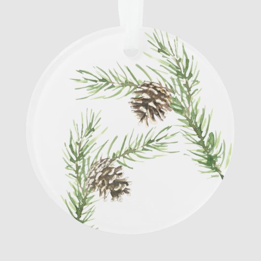 Pinecones mit Bow, Erste Weihnachten Verheiratet Ornament (Rückseite)