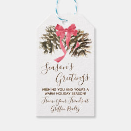 Pinecones mit Bow, Winter, Urlaub, Weihnachten Geschenkanhänger