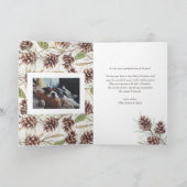 Pinecones Muster Foto Feiertagskarte (Innenseite)