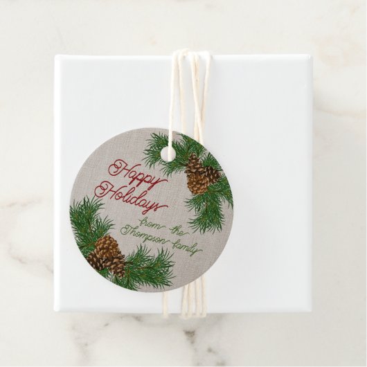 Pinecones Pinecones Pinselnäedles Branchen Kranz Geschenkanhänger (Beispiel)