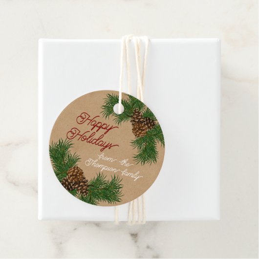 Pinecones Pinecones Pinselnäedles Branchen Kranz Geschenkanhänger (Beispiel)