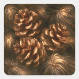 Pinecones Quadratischer Aufkleber