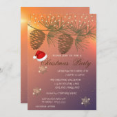 Pinecones ,Schneeflocken Shiny Weihnachten Korpori Einladung (Vorne/Hinten)