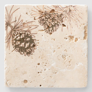 Pinecones Stone Untersetzer