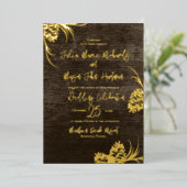 Pinecones und Barnholz Folieneinladung (Stehend vorne)