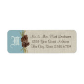 Pinecones und Burlap Blue Winter (Vorne)