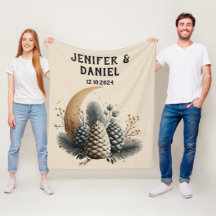 Pinecones und Crescent Moon Winter Liebe