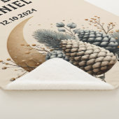 Pinecones und Crescent Moon Winter Liebe Sherpadecke (3/4)