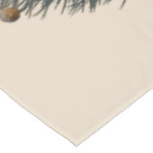 Pinecones und Crescent Moon Winter Liebe Tischdecke (Schrägansicht)