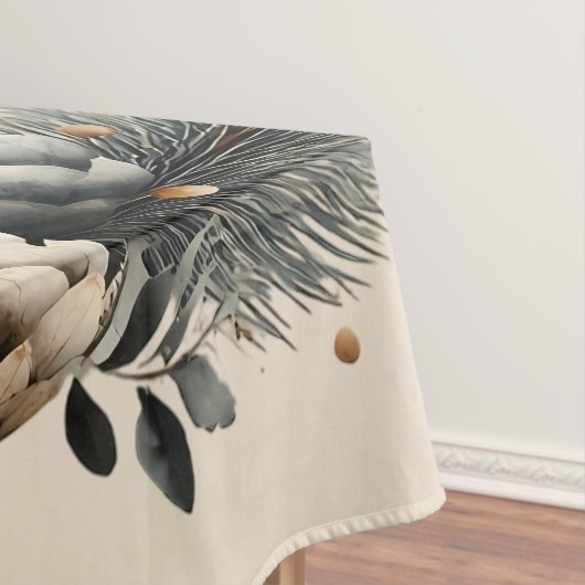 Pinecones und Crescent Moon Winter Liebe Tischdecke (Beispiel)