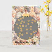 Pinecones und Decke Weihnachtskarte Karte (Gelbe Blume)