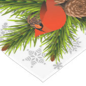 Pinecones und Kardinal Weihnachtstisch Runner Kurzer Tischläufer (Ecke)