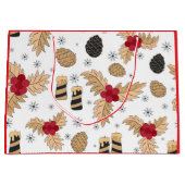 Pinecones und Kerzen Große Geschenktüte (Vorderseite)