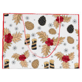 Pinecones und Kerzen Große Geschenktüte (Rückseite)