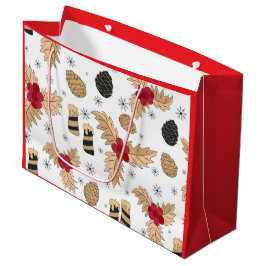 Pinecones und Kerzen Große Geschenktüte