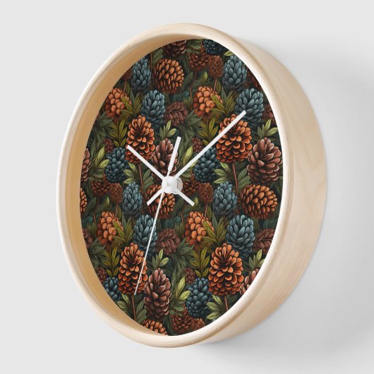 Pinecones Wall Clock Uhr (Winkel)