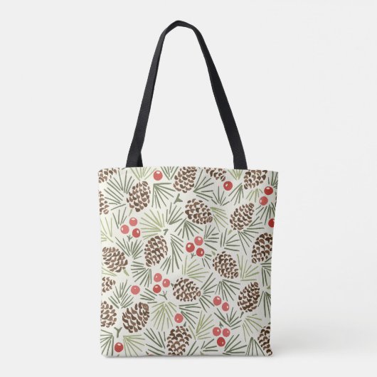 Pinecones Weihnachtszeit-Tasche Tasche (Rückseite)