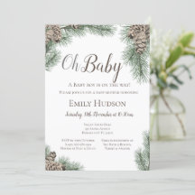 Pinecones Winter Bridal, Babydusche