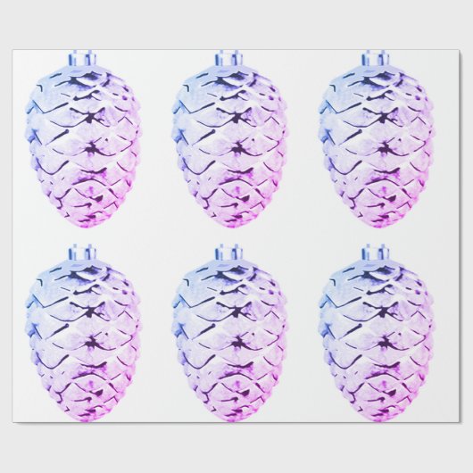 Pinecones Wrapping Paper Geschenkpapier (Flach)