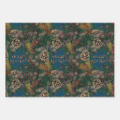 Pinecones Wreaths Happy Holidays Geschenkpapier Set (Vorderseite 2)