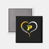 Pinecrest Patriots Logo Halbherz Slogan Hs Magnet (Vorderseite/Rückseite)