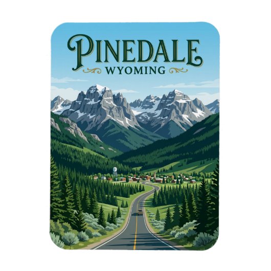 Pinedale USA Magnet (Vertikal)