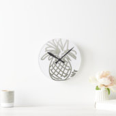 PineDoodle Runde Wanduhr (Zuhause)