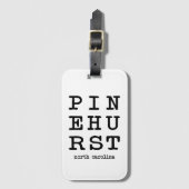 Pinehurst NC North Carolina Begrüßungsgeschenk Gepäckanhänger (Vorderseite Vertikal)
