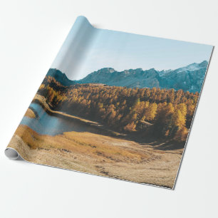 PINENBÄUME IN DER NÄHE DES SEES GESCHENKPAPIER