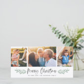 Pineneedle Frohe Weihnachten Moderne 3 Foto Collag (Stehend Vorderseite)