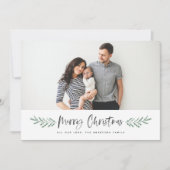 Pineneedle Frohe Weihnachten Modernes Foto (Vorderseite)