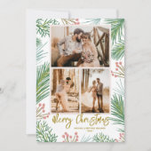 Pines Berries Multi-Foto Feiertagskarte (Vorderseite)