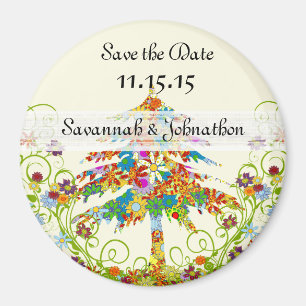 Pines Blume Tree Wedding Magnet