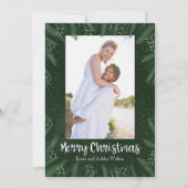 Pines Branches Weihnachtsfest Foto Feiertagskarte (Vorderseite)