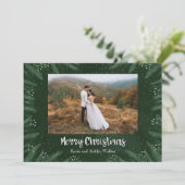 Pines Christmas Foto Feiertagskarte (Stehend Vorderseite)