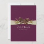Pines Deep Plum Wedding Einladung (Vorderseite)