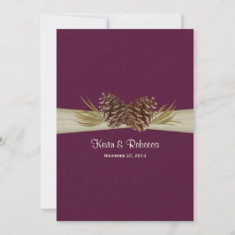Pines Deep Plum Wedding Einladung