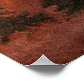 Pines in der Nebelkunst Poster (Ecke)